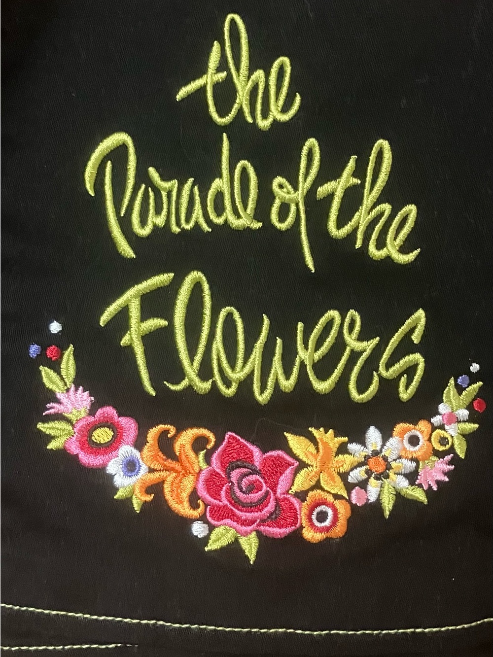 Bob Mackie Wearable Art Parade Of Flowers Black Embroidered Jacket Size Medium - Picture 4 of 12